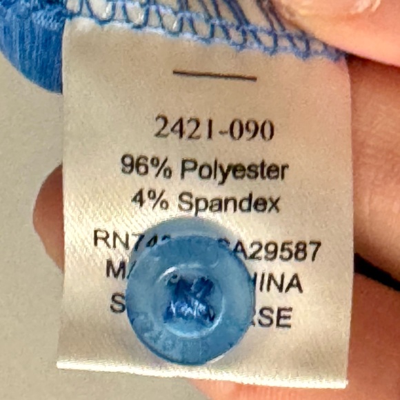 Monterey Club Blue Moisture Wicking Golf Swing Shirt Large - Picture 7 of 10